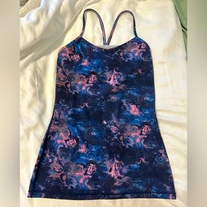 lululemon athletica Blue and Pink Floral-Print Tank Top